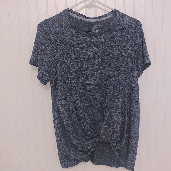 CK PERFORMANCE Blue HEATHER Soft KNOT TOP euc - Picture 1 of 5